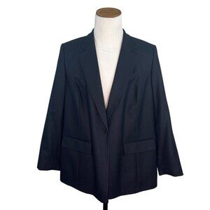 Nordstrom Womens Black Wool Blazer Size 18W